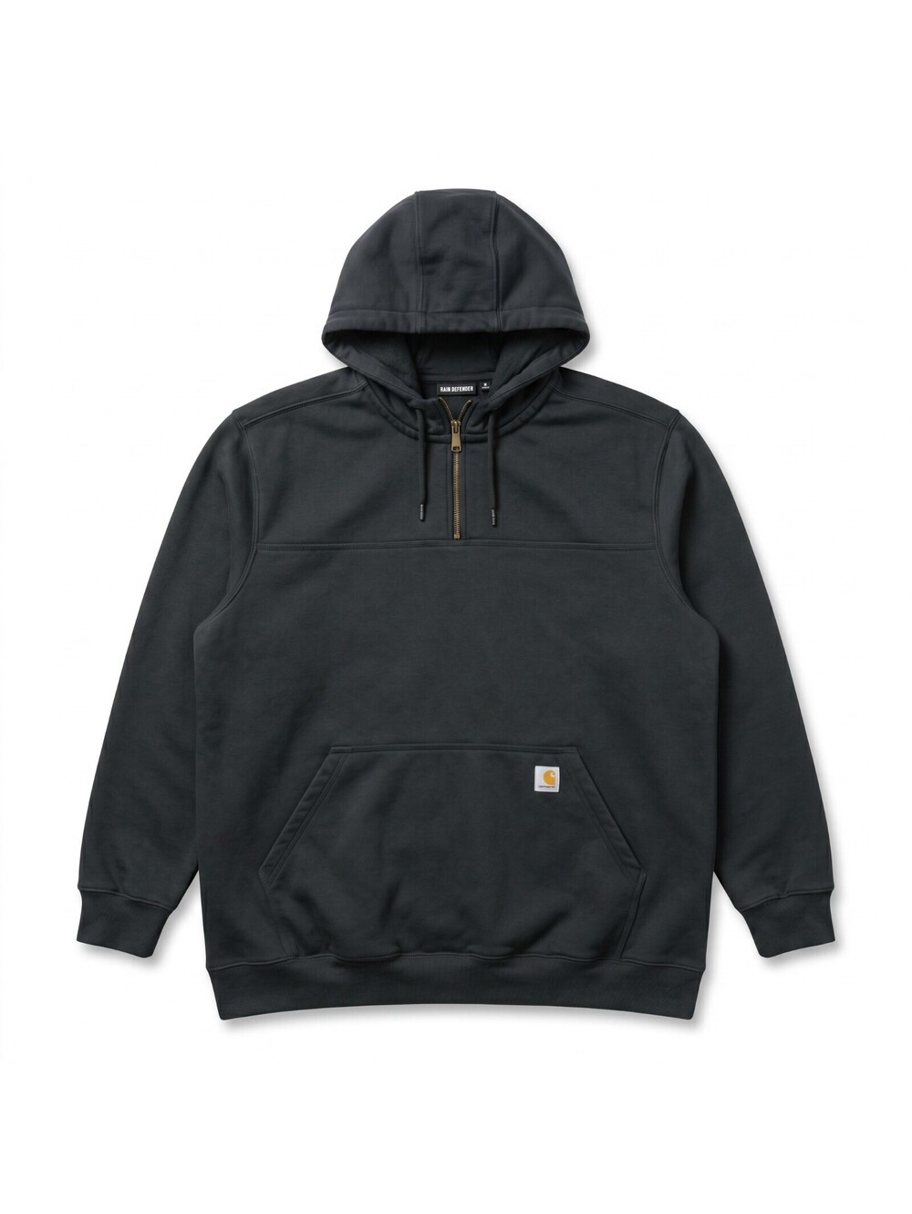 Carhartt Rain Defender 100617 Mens 3XL Tall Black Quarter Zip Hoodie Loose Fit